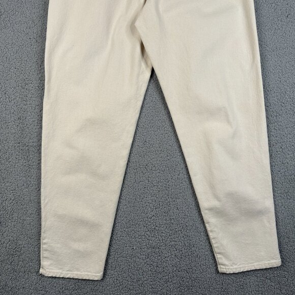 NY Line Jeans Womens Size 14 Speckled Ivory Vintage Mom Fit Button Fly Tapered - Picture 7 of 14